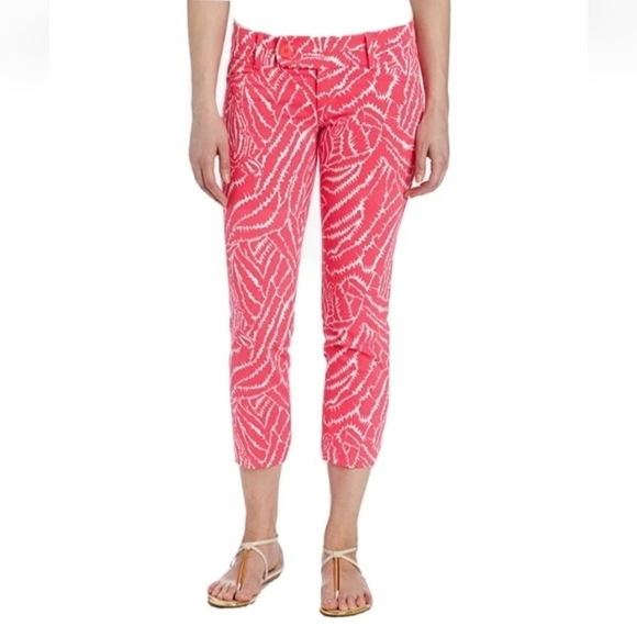Lilly Pulitzer Pants - Lilly Pulitzer Luxury Capri Pants 4 Pink Style # 49057